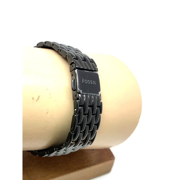 Fossil Women's Watch ES5385 Raquel Quartz Tank Gold Black Stainless Steel 23mm - Picture 8 of 12